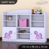 Regál Happy RN16 -  růžový pony (Barva bílá)