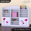 Regál Happy RN16 -  srdíčka (Barva bílá)