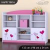 Regál Happy RN16 -  srdíčka (Barva bílá)