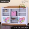 Regál Happy RN16 -  srdce z květů (Barva bílá)