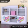 Regál Happy RN16 -  srdce z květů (Barva bílá)