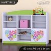 Regál Happy RN16 -  srdce z květů (Barva bílá)