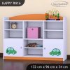 Regál Happy RN16 - zelené auto s balónky (Barva bílá)