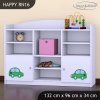 Regál Happy RN16 - zelené auto s balónky (Barva bílá)