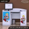Psací stůl Happy B01 - bořek stavitel (Barva bílá)