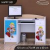Psací stůl Happy B01 - bořek stavitel (Barva bílá)
