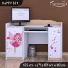 Psací stůl Happy B01 - čarodějka (Barva bílá)