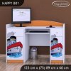 Psací stůl Happy B01 - velká loď (Barva bílá)