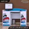 Psací stůl Happy B01 - velká loď (Barva bílá)