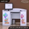 Psací stůl Happy B01  - medvídci s balónky (Barva bílá)