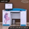 Psací stůl Happy B01  -jednorožec (Barva bílá)