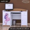 Psací stůl Happy B01  -jednorožec (Barva bílá)