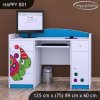 Psací stůl Happy B01  - barevný želvík (Barva bílá)