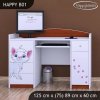 Psací stůl Happy B01  - bílá kočička (Barva bílá)