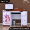 Psací stůl Happy B01  - víla s motýlkami (Barva bílá)