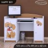 Psací stůl Happy B01  - pejsek (Barva bílá)