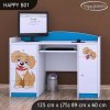 Psací stůl Happy B01  - pejsek (Barva bílá)