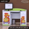 Psací stůl Happy B01 - lokomotiva (Barva bílá)