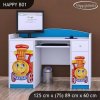 Psací stůl Happy B01 - lokomotiva (Barva bílá)