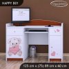 Psací stůl Happy B01 - medvídek se srdcem (Barva bílá)