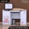 Psací stůl Happy B01 - medvídek se srdcem (Barva bílá)