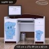 Psací stůl Happy B01 - modrý slon (Barva bílá)