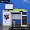 Psací stůl Happy B02 - auto s vlajkou (Barva bílá)