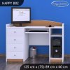 Psací stůl Happy B02 - bez motivu (Barva bílá)