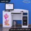 Psací stůl Happy B02 - dva květy (Barva bílá)