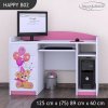 Psací stůl Happy B02 - medvídci s balónky (Barva bílá)
