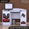 Psací stůl Happy B02 - ferrari (Barva bílá)