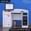 Psací stůl Happy B02 - hrající lokomotiva (Barva bílá)