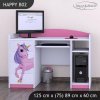 Psací stůl Happy B02 - jednorožec (Barva bílá)