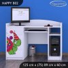 Psací stůl Happy B02 - barevný želvík (Barva bílá)
