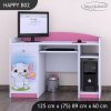 Psací stůl Happy B02 - kočička s květinou (Barva bílá)