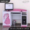 Psací stůl Happy B02 - princezna s koníkem (Barva bílá)