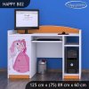 Psací stůl Happy B02 - princezna s koníkem (Barva bílá)