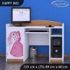 Psací stůl Happy B02 - princezna s koníkem (Barva bílá)
