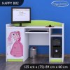 Psací stůl Happy B02 - princezna s koníkem (Barva bílá)