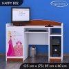 Psací stůl Happy B02 - princezna se zámkem (Barva bílá)