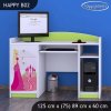 Psací stůl Happy B02 - princezna se zámkem (Barva bílá)