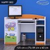 Psací stůl Happy B02 - motýl s květinou (Barva bílá)
