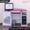 Psací stůl Happy B02 - medvídek v autě (Barva bílá)