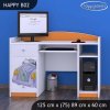 Psací stůl Happy B02 - medvídek v autě (Barva bílá)