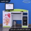 Psací stůl Happy B02 - medvídek s balónky (Barva bílá)