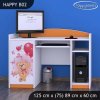 Psací stůl Happy B02 - medvídek s balónky (Barva bílá)