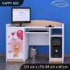Psací stůl Happy B02 - medvídek s balónky (Barva bílá)