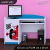 Psací stůl Happy B03 - auto s vlajkou (Barva bílá)