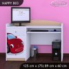 Psací stůl Happy B03 - pohádkové auto (Barva bílá)