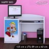Psací stůl Happy B03 - bořek stavitel (Barva bílá)